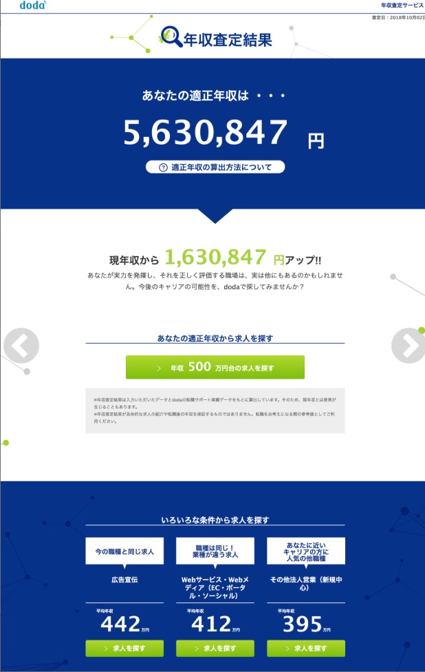 doda年収査定