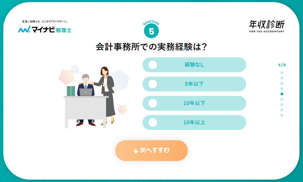 【マイナビ税理士】年収診断6