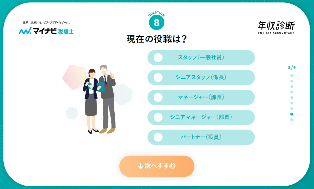 【マイナビ税理士】年収診断9