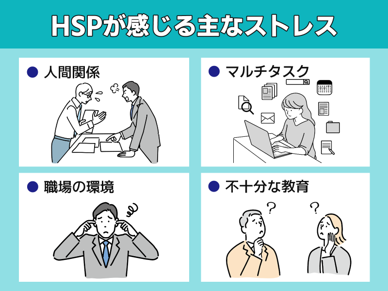 HSPが感じる主なストレス